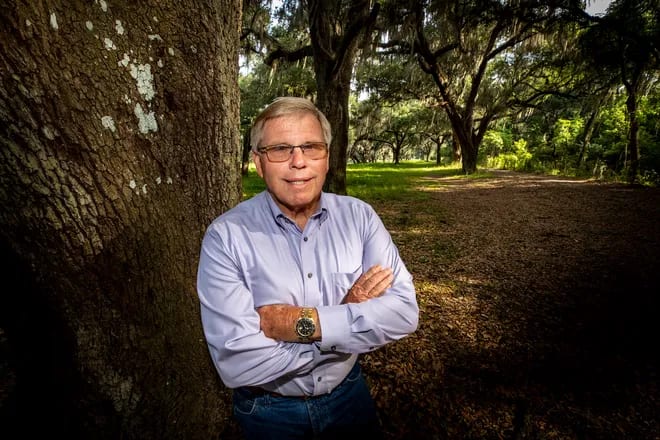 Rick Wilson on the family cattle ranch in Bartow